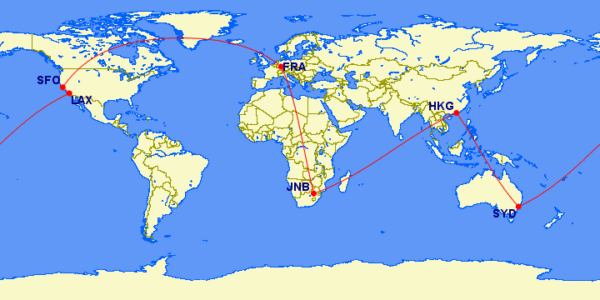 2015 World Tour Map